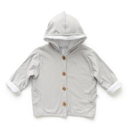 Cardigan bambino con cappuccio "Pure"