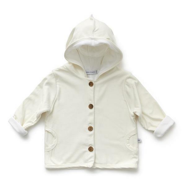 Cardigan bambino con cappuccio "Pure"